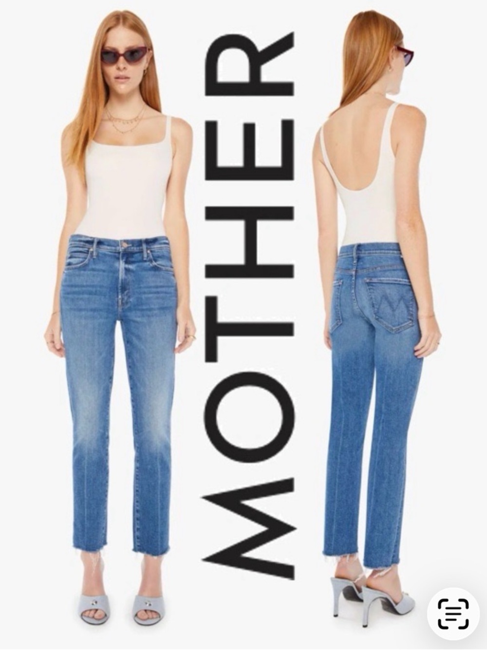 MOTHER DENIM THE RASCAL ANKLE FRAY OPPOSITES ATTRACT sz 24